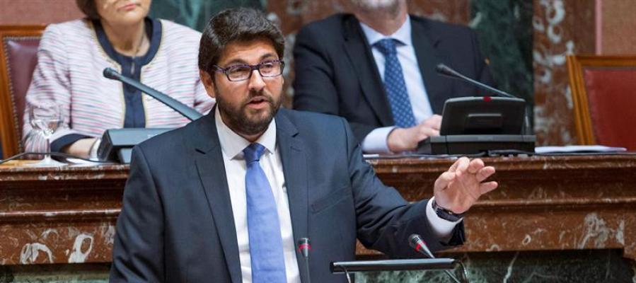 Fernando López Miras en el Parlamento murciano Fernando López Miras en el Parlamento murciano