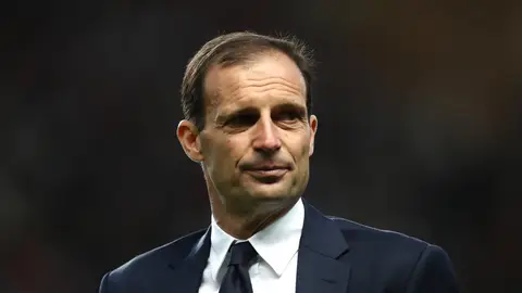 Allegri, durante el partido contra el Mónaco Allegri, durante el partido contra el Mónaco