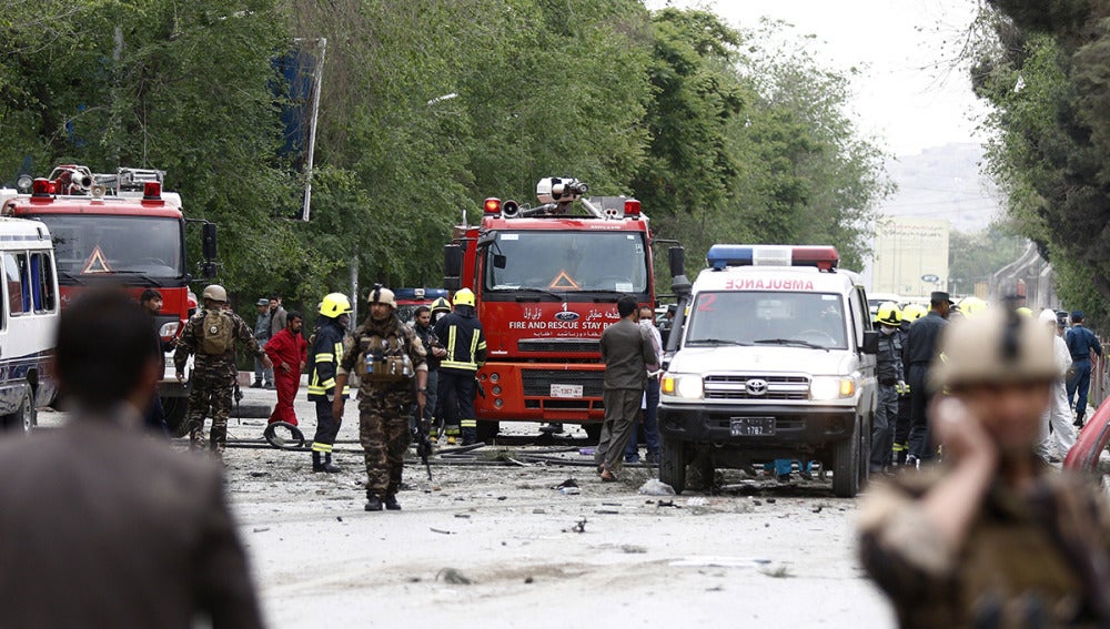 Imagen del atentado en Kabul