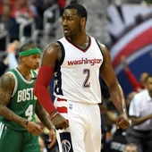 John Wall celebra una canasta ante los Celtics John Wall celebra una canasta ante los Celtics