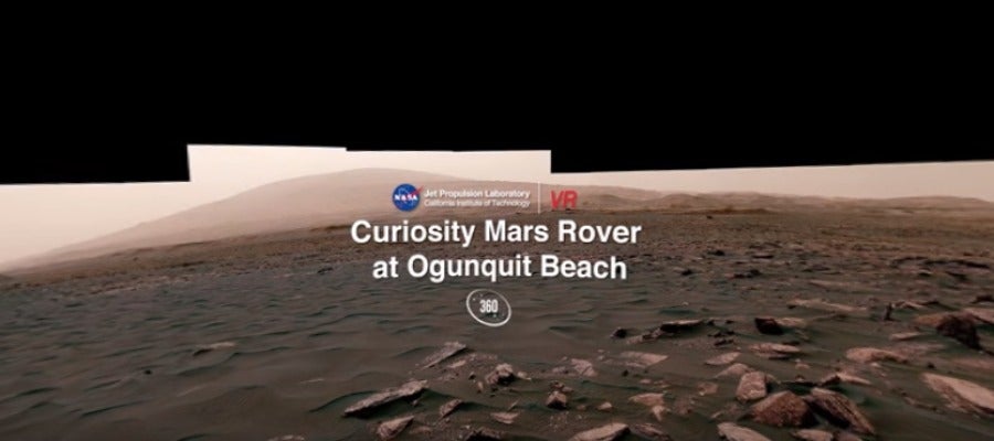 Panorámica 360 grados de Curiosity en un campo de dunas en Marte Panorámica 360 grados de Curiosity en un campo de dunas en Marte