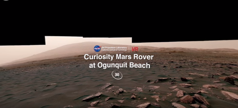 El curiosity de la NASA toma una imagen panorámica de un campo de dunas en Marte El curiosity de la NASA toma una imagen panorámica de un campo de dunas en Marte