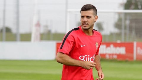 El jugador del Sporting, V&iacute;ctor Rodr&iacute;guez