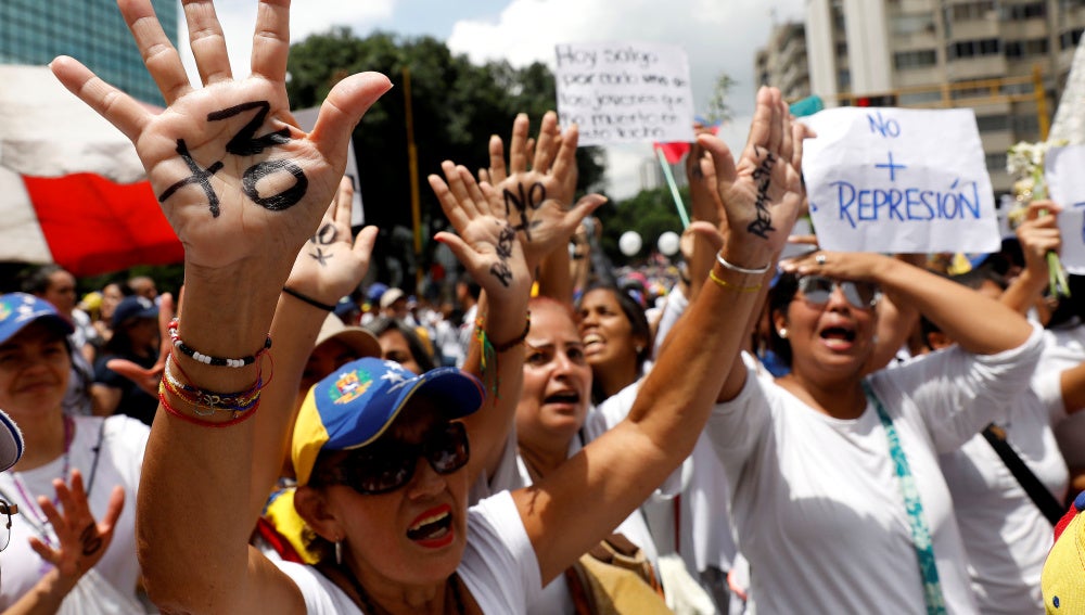 Protesta de mujeres en Venezuela