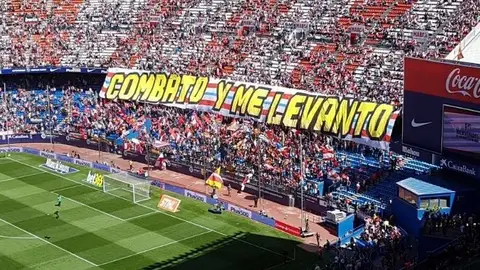 Tifo en el Calderón antes del Atlético-Eibar Tifo en el Calderón antes del Atlético-Eibar