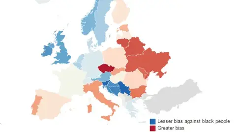 Mapa del racismo en Europa Mapa del racismo en Europa