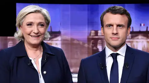 Marine Le Pen y Emmanuel Macron Marine Le Pen y Emmanuel Macron