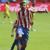 Carlos Carmona celebra su gol a Las Palmas. Carlos Carmona celebra su gol a Las Palmas.