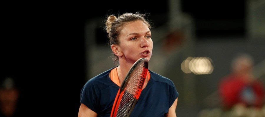 Simona Halep celebra su victoria Simona Halep celebra su victoria