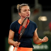Simona Halep celebra su victoria Simona Halep celebra su victoria