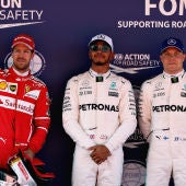 Vettel, Hamilton y Bottas, los más rápidos de la clasificación de España