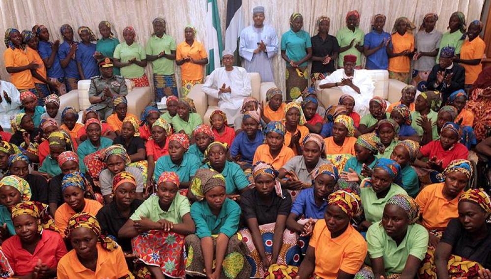 Algunas de las niñas de Boko Haram liberadas