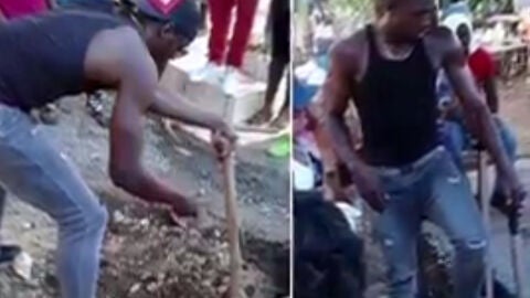 Usain Bolt, cavando una tumba