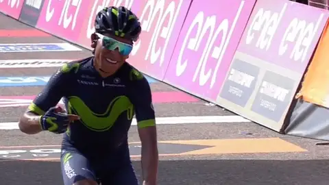 Nairo Quintana celebra su victoria en el Blockhaus Nairo Quintana celebra su victoria en el Blockhaus