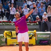 Rafa Nadal celebra su triunfo en la Caja Mágica Rafa Nadal celebra su triunfo en la Caja Mágica