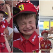 En niño fan de Ferrari, protagonista del GP de España