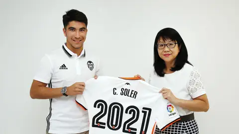 El centrocampista del Valencia, Carlos Soler. El centrocampista del Valencia, Carlos Soler.
