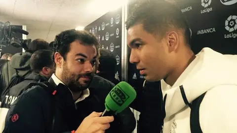 Casemiro con Edu Pidal en Balaídos. Casemiro con Edu Pidal en Balaídos.
