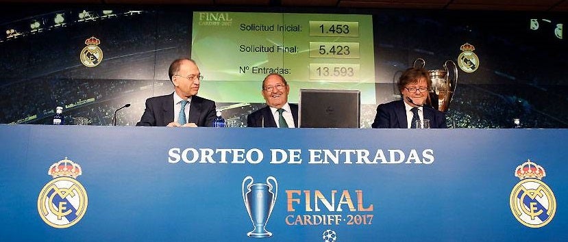 Las solicitudes de socios del Real Madrid entre la 1.453 y la 5.423 tendrán entradas para la final de Cardiff Las solicitudes de socios del Real Madrid entre la 1.453 y la 5.423 tendrán entradas para la final de Cardiff
