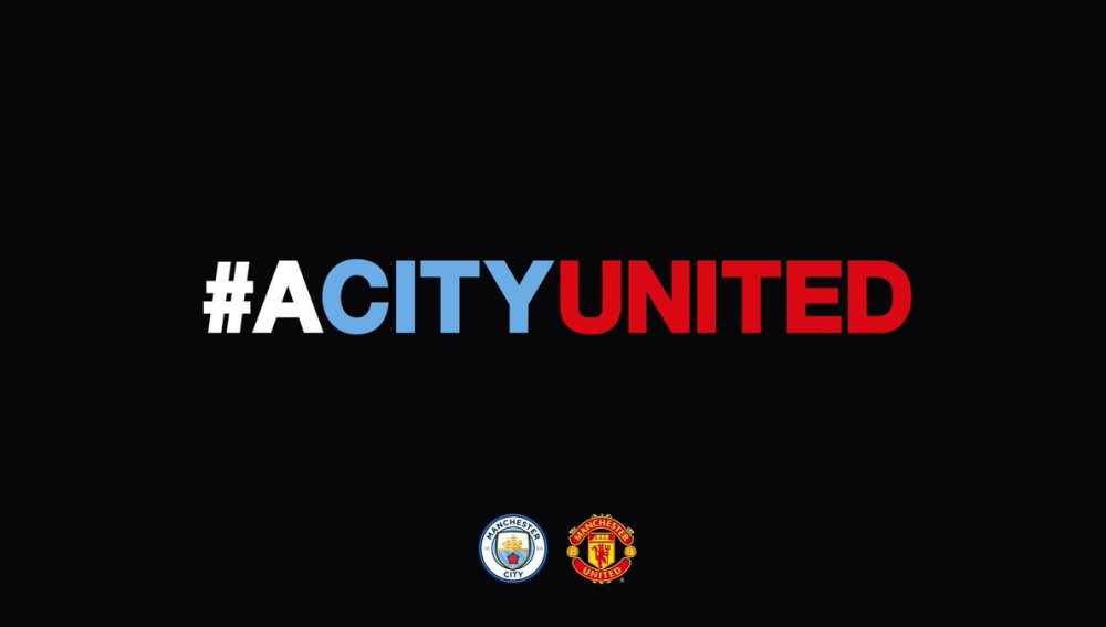 La dedicatoria del Manchester City al Manchester United