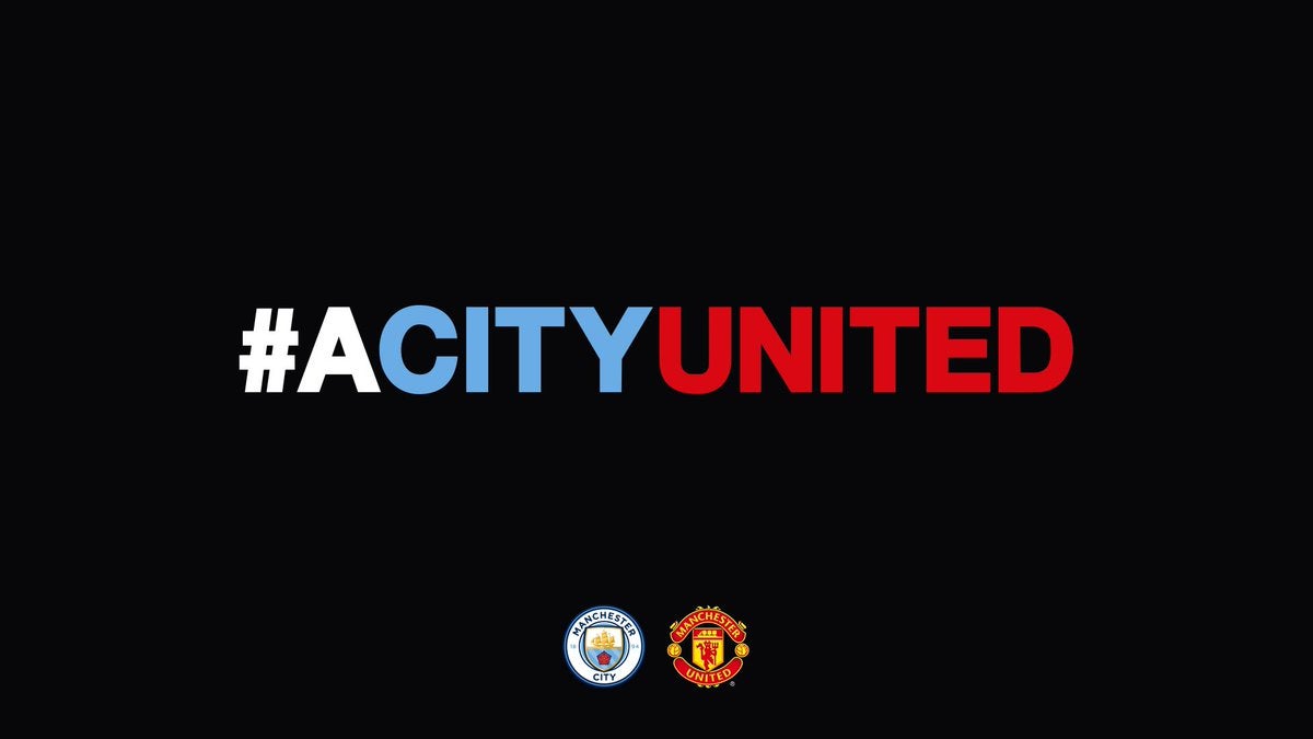 La emotiva dedicatoria del City al United tras el atentado de Mánchester La emotiva dedicatoria del City al United tras el atentado de Mánchester