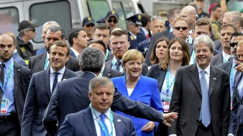 Los l&iacute;deres europeos en el G7