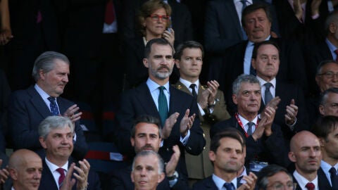 Felipe VI, en el palco del Vicente Calder&oacute;n