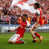 Ramsey celebra su gol contra el Chelsea