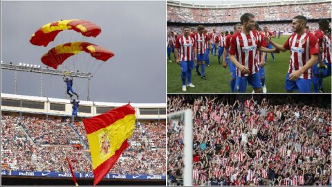 Fiesta colchonera en el Vicente Calder&oacute;n en el partido de despedida al estadio rojiblanco