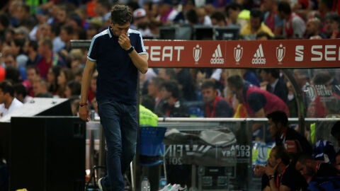 Pellegrino, cabizbajo en la banda del Calder&oacute;n