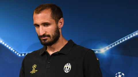Chiellini, en la sala de prensa