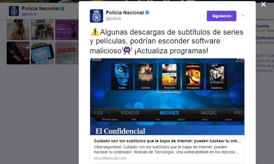 Varios directores de cine critican a la Policía por un tuit sobre piratería Varios directores de cine critican a la Policía por un tuit sobre piratería
