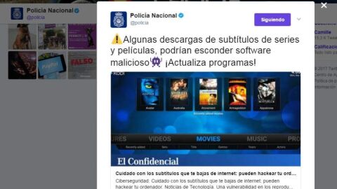 Pol&eacute;mico tuit de la Polic&iacute;a sobre la pirater&iacute;a