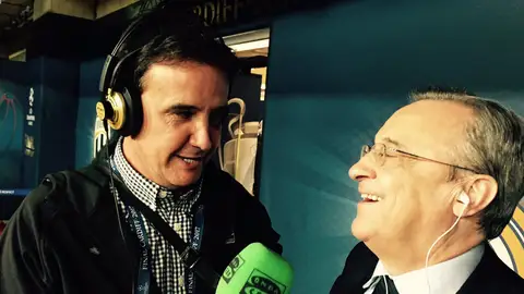 De la Morena entrevista a Florentino Pérez tras ganar la Duodécima. De la Morena entrevista a Florentino Pérez tras ganar la Duodécima.