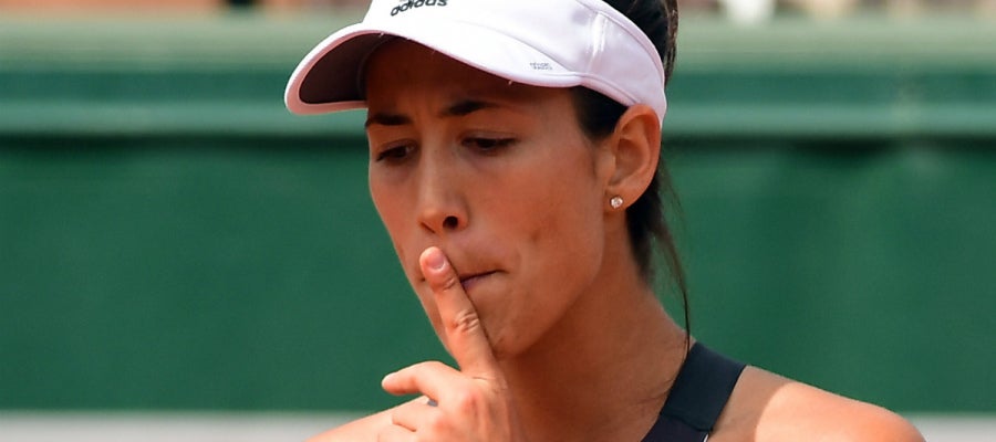 Muguruza manda callar al público Muguruza manda callar al público