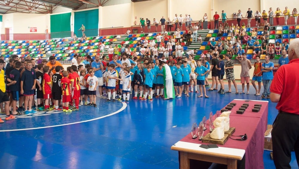 Entrega de premios del Campeonato de España de fútbol sala celebrado en Elche.