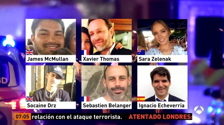 Dos británicos, dos franceses, una australiana y el español Ignacio Echeverría, los desaparecidos en el doble atentado de Londres Dos británicos, dos franceses, una australiana y el español Ignacio Echeverría, los desaparecidos en el doble atentado de Londres