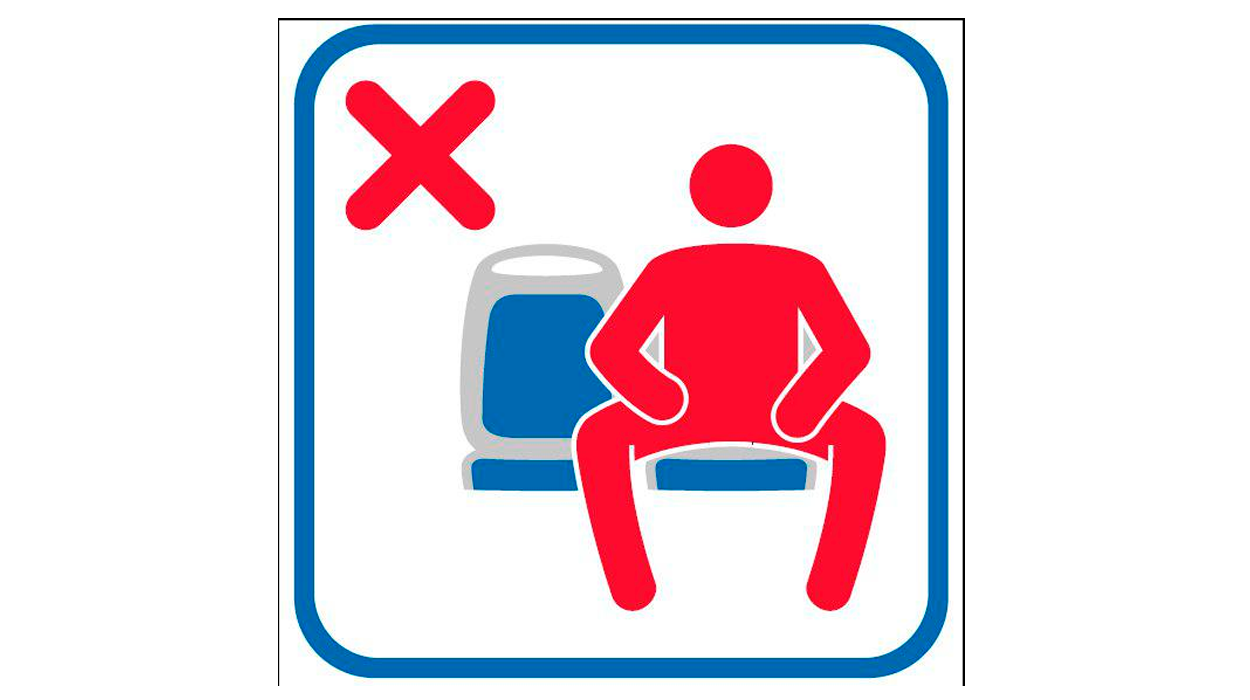 Los autobuses madrileños llevarán pegatinas contra el 'manspreading' o despatarre masculino Los autobuses madrileños llevarán pegatinas contra el 'manspreading' o despatarre masculino