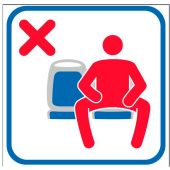 Nueva señal a bordo de los buses de la EMT de Madrid para evitar el maspreading o despatarre masculino