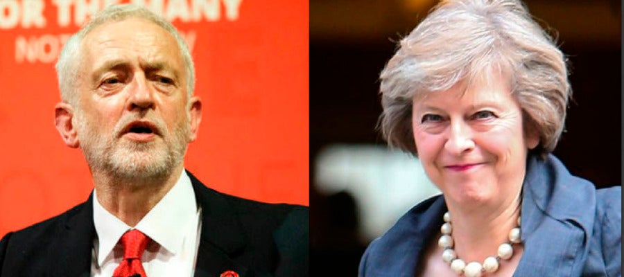 Theresa May y Jeremy Corbyn Theresa May y Jeremy Corbyn