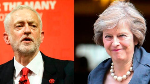 Theresa May y Jeremy Corbyn