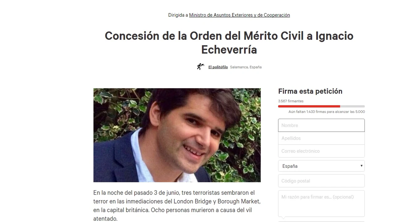 Recogida de firmas en Change.org
