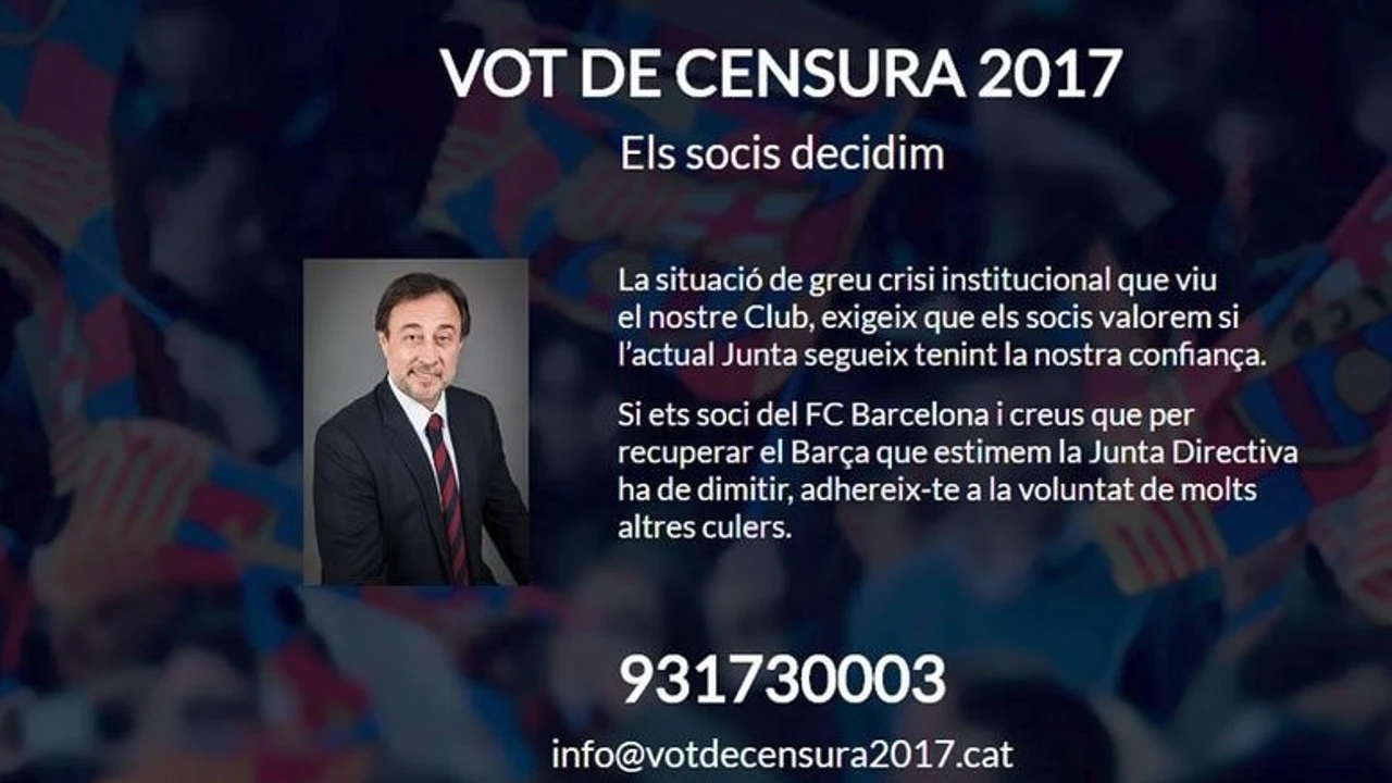 Moción de censura de Benedito contra Bartomeu