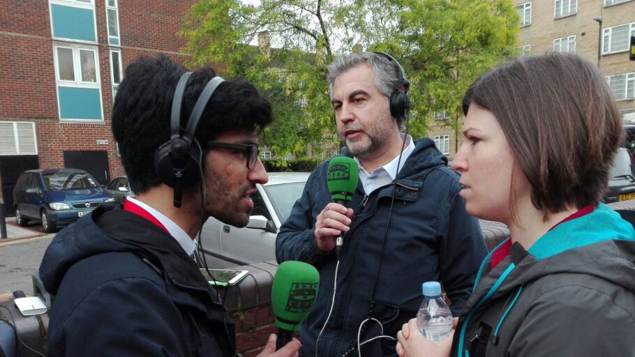 Juan Carlos V&eacute;lez y Carlos Alsina en Londres