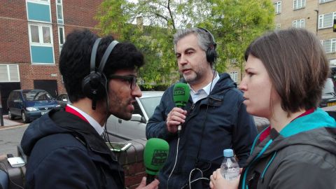Juan Carlos V&eacute;lez y Carlos Alsina en Londres