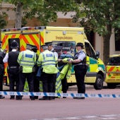 Policía británica durante un suceso