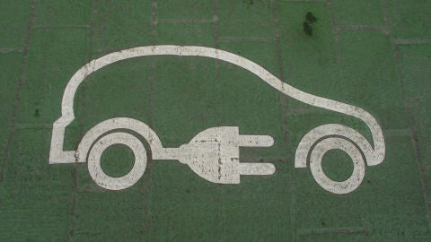 Logotipo de coche el&eacute;ctrico