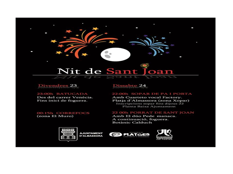 Almassora abre la inscripción en el 'pa i porta' de San Juan Almassora abre la inscripción en el 'pa i porta' de San Juan