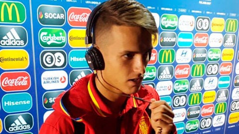 Denis Su&aacute;rez tras el partido contra Macedonia