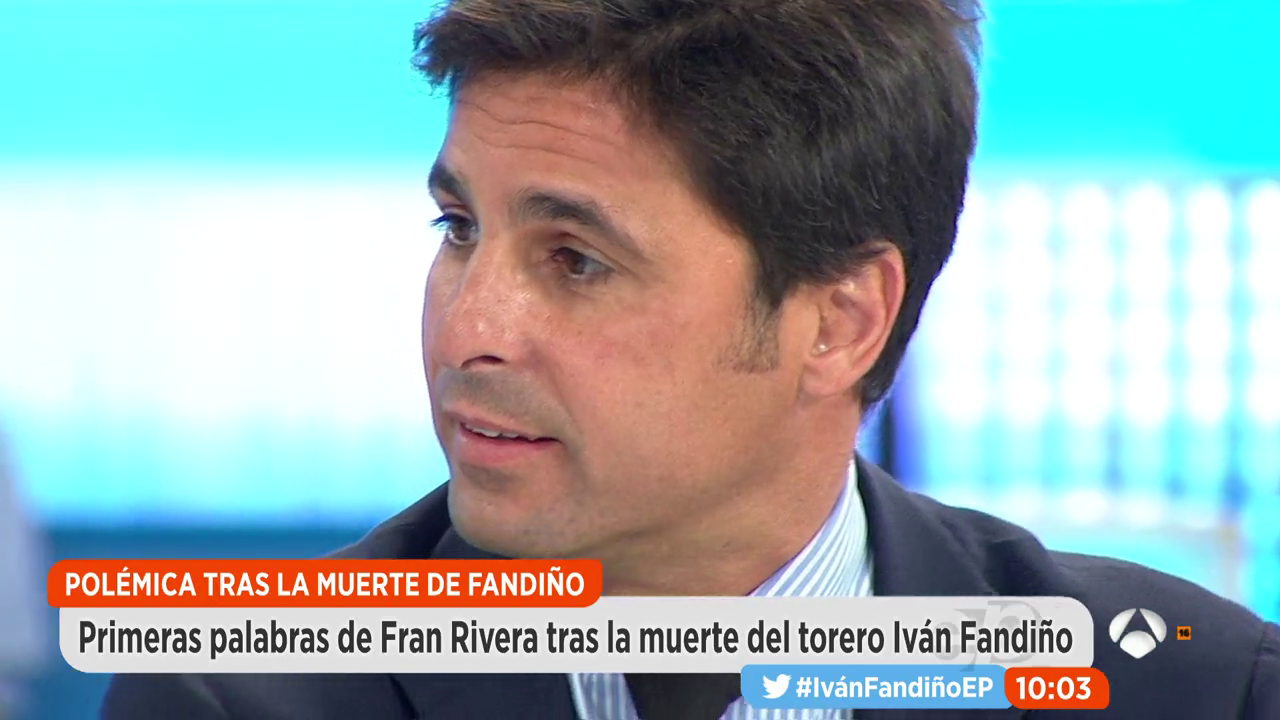 Fran Rivera, muy afectado por la muerte de Fandiño: "Hemos toreado mucho juntos" Fran Rivera, muy afectado por la muerte de Fandiño: "Hemos toreado mucho juntos"